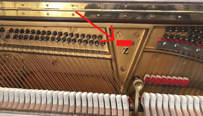 スタインウェイ&サンズの製造番号の調べ方2