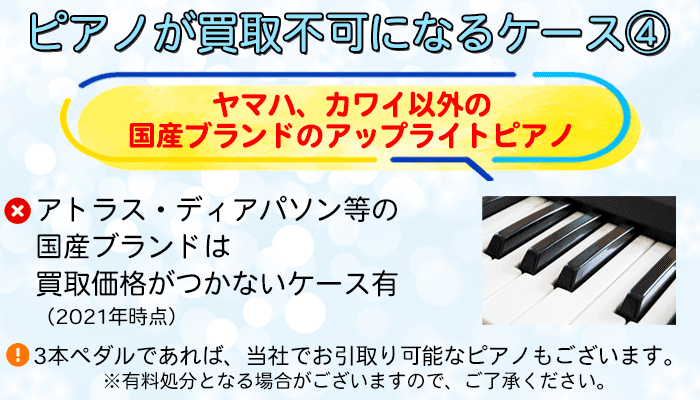ヤマハ、カワイ以外の国産ブランドのアップライトピアノ