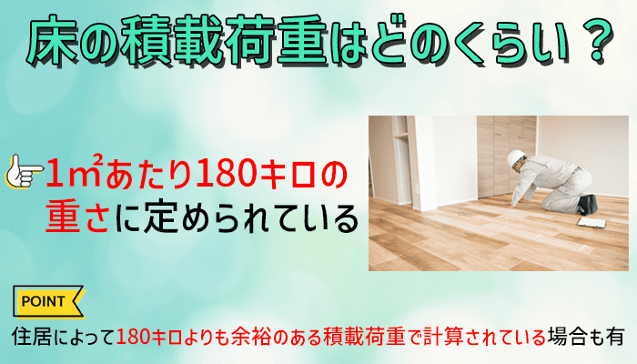 床の積載荷重はどのくらい？