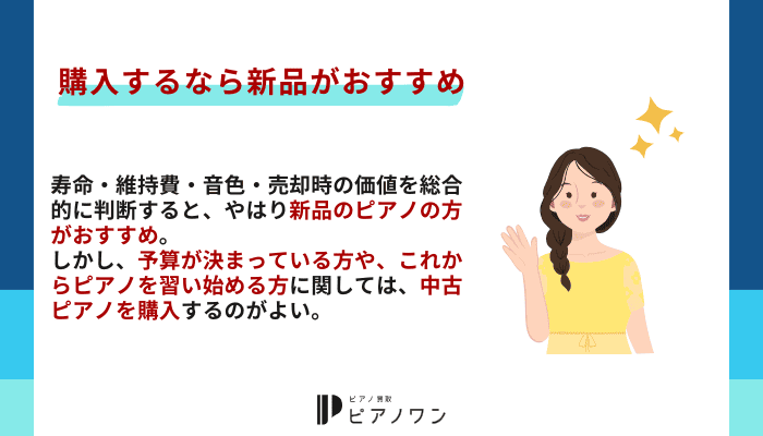 購入するなら新品がおすすめ