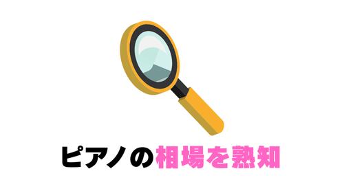 ピアノの相場を熟知