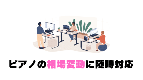 ピアノの相場変動に随時対応