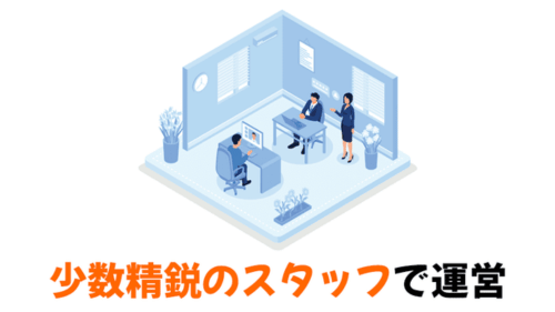 少数精鋭のスタッフで運営